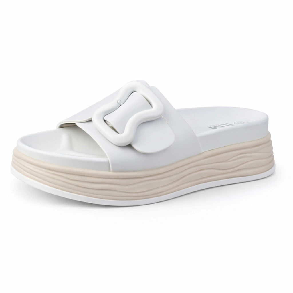 Sandale Compense pour femme 23491 blanc 